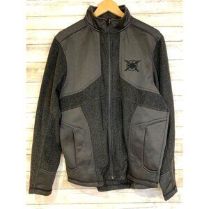 Harley-Davidson Men's Medium Dark Gray Full-Zip 2 Pockets Jacket Polyester‎